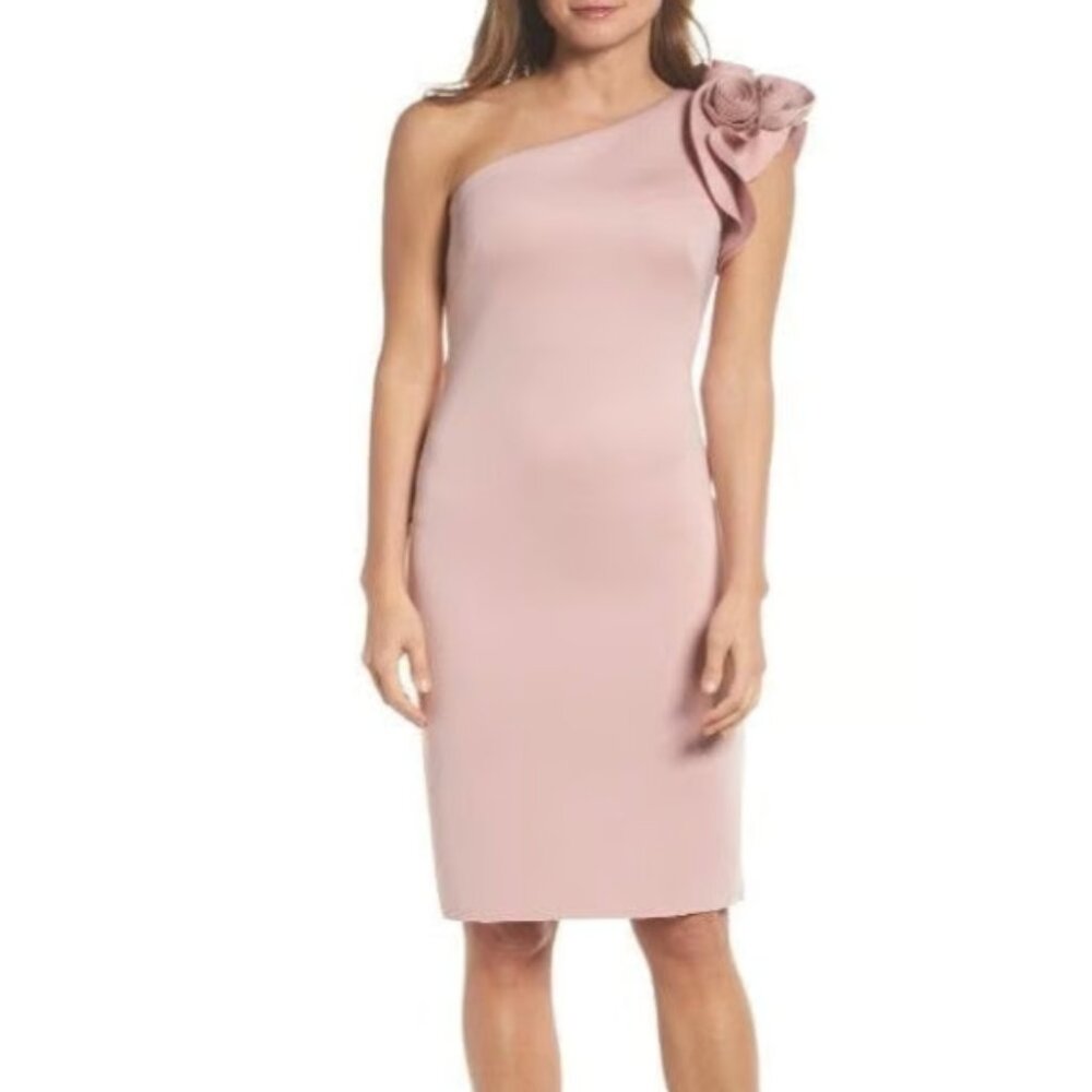 ELIZA‎ J Pink one shoulder floral dress | Feminine party | Size 8